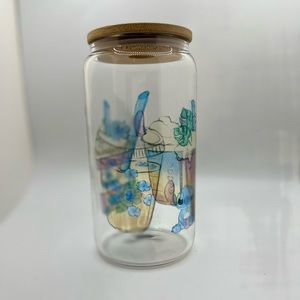 Stitch Inspired Glass Can 16oz